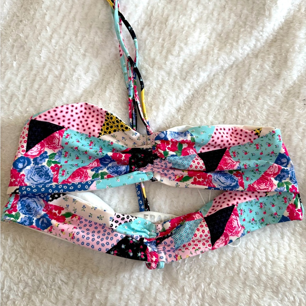 Frankie’s Bikinis Neck tie Cut out Bikini Top
